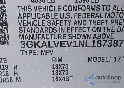 2022 GMC Terrain Awd Slt from USA, damaged, VIN 3GKALVEV1NL187387